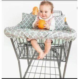 EN‎ BABIES Premium Quality Infant Cart Seat Cover Gray White Pattern Highchair